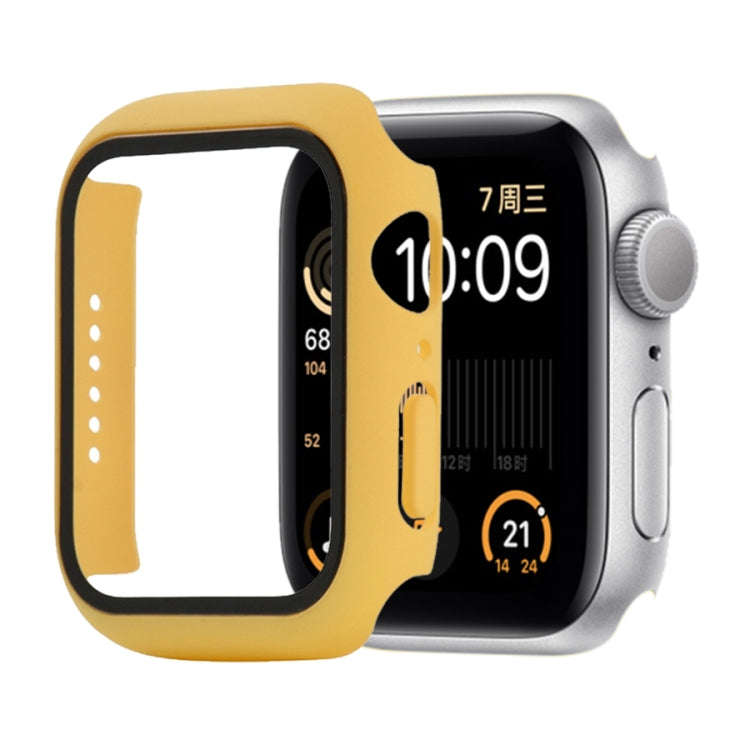 Shockproof PC+Tempered Glass Protective Case with Packed Carton For Apple Watch 44mm(Orange), For...