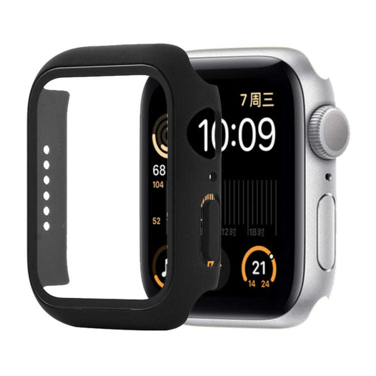 Shockproof PC+Tempered Glass Protective Case with Packed Carton For Apple Watch 44mm(Orange), For...