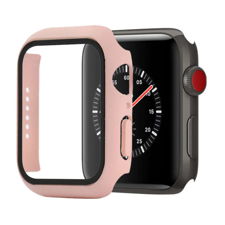 Shockproof PC+Tempered Glass Protective Case with Packed Carton For Apple Watch 44mm(Orange), For...