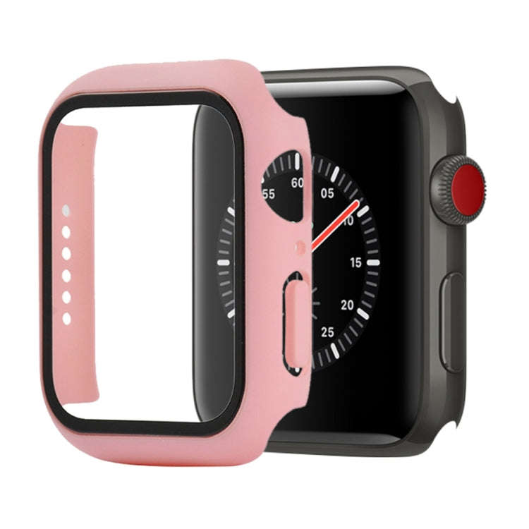 Shockproof PC+Tempered Glass Protective Case with Packed Carton For Apple Watch 44mm(Orange), For...