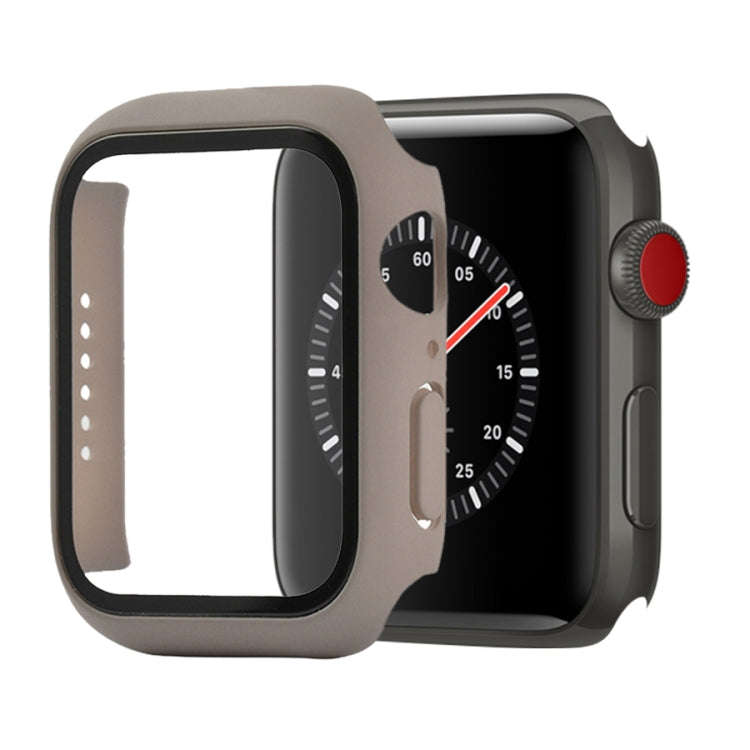 Shockproof PC+Tempered Glass Protective Case with Packed Carton For Apple Watch 44mm(Orange), For...