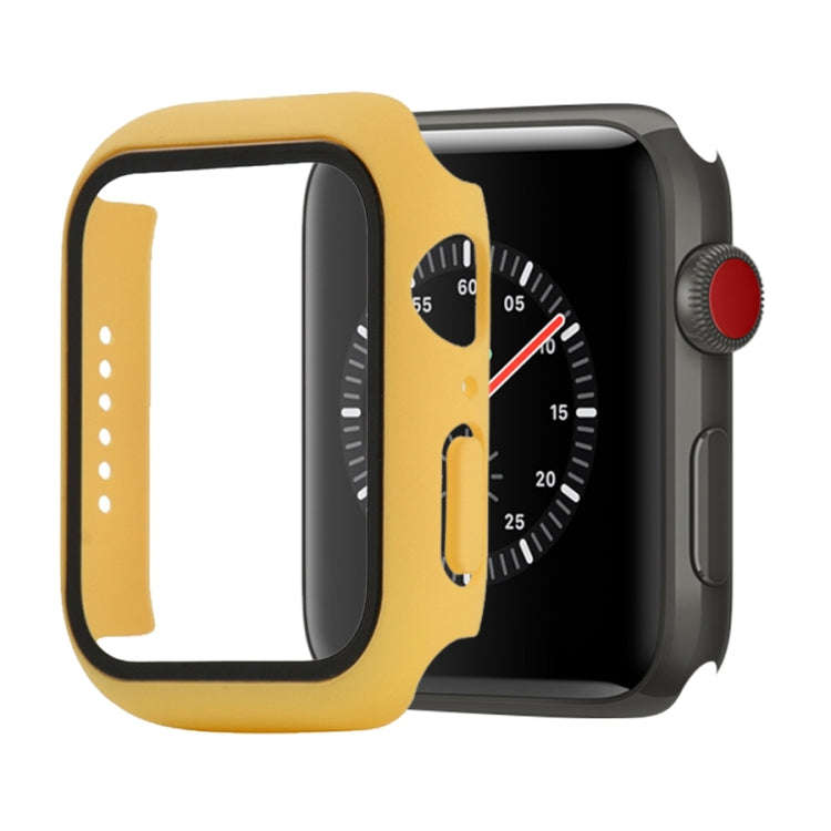 Shockproof PC+Tempered Glass Protective Case with Packed Carton For Apple Watch 44mm(Orange), For...