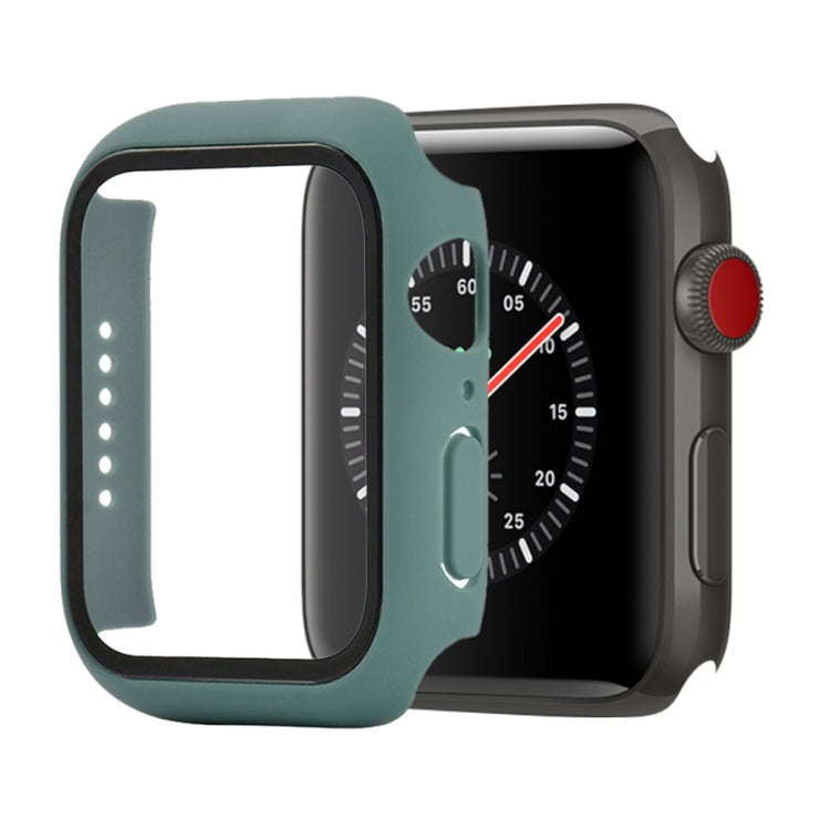 Shockproof PC+Tempered Glass Protective Case with Packed Carton For Apple Watch 44mm(Orange), For...