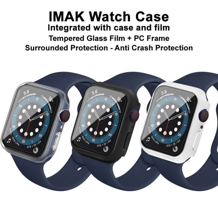 IMAK Shockproof PC Protective Case with Tempered Glass Film, For Apple Watch Series 6 & SE & 5 & ...