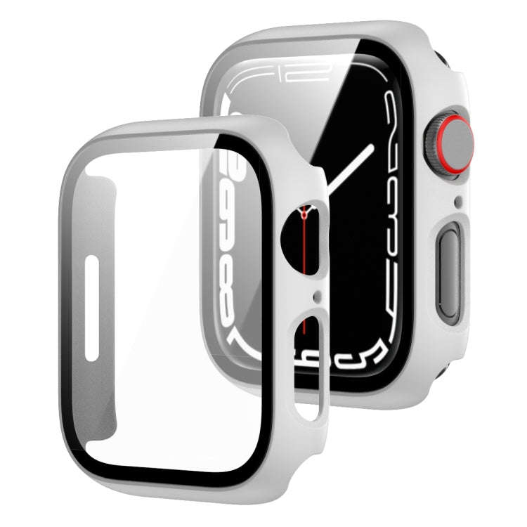 2 in 1 PC Frame + Tempered Glass Protector Case, For Apple Watch Series 9 / 8 / 7 41mm, For Apple...