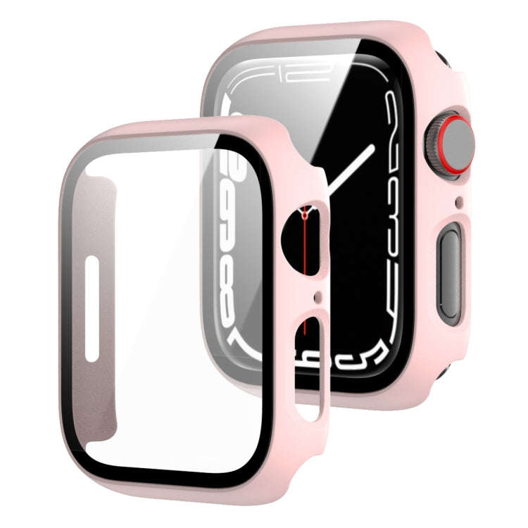 2 in 1 PC Frame + Tempered Glass Protector Case, For Apple Watch Series 9 / 8 / 7 41mm, For Apple...
