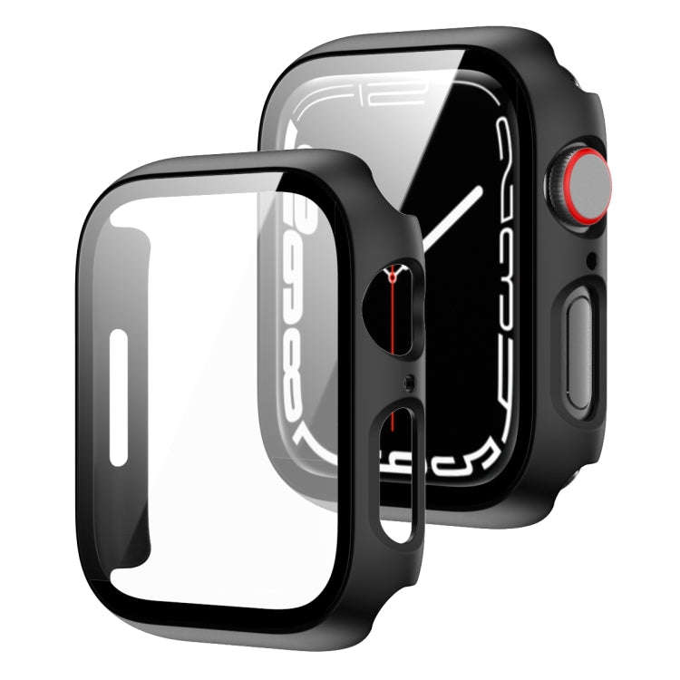 2 in 1 PC Frame + Tempered Glass Protector Case, For Apple Watch Series 9 / 8 / 7 41mm, For Apple...