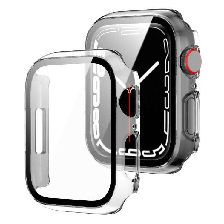 2 in 1 PC Frame + Tempered Glass Protector Case, For Apple Watch Series 9 / 8 / 7 41mm, For Apple...