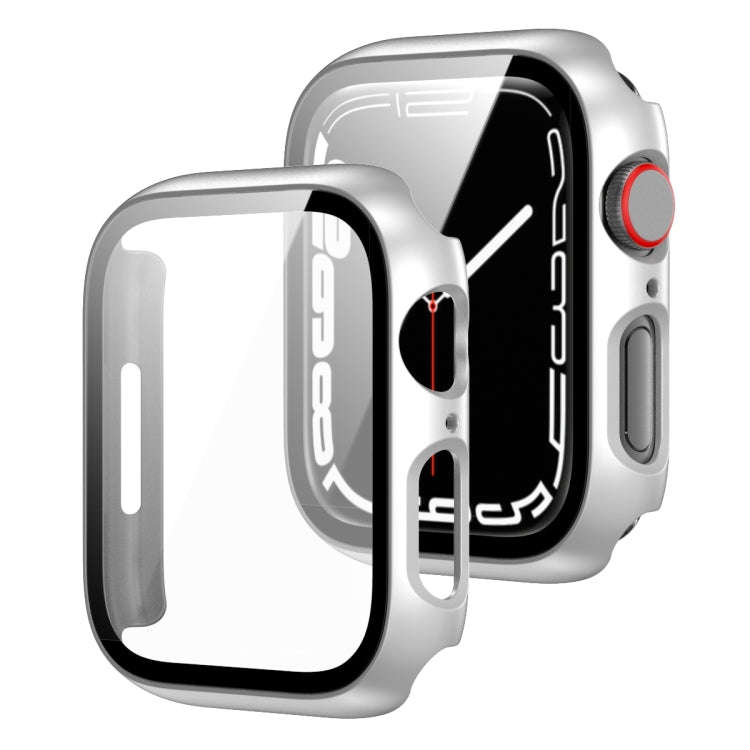 2 in 1 PC Frame + Tempered Glass Protector Case, For Apple Watch Series 9 / 8 / 7 41mm, For Apple...