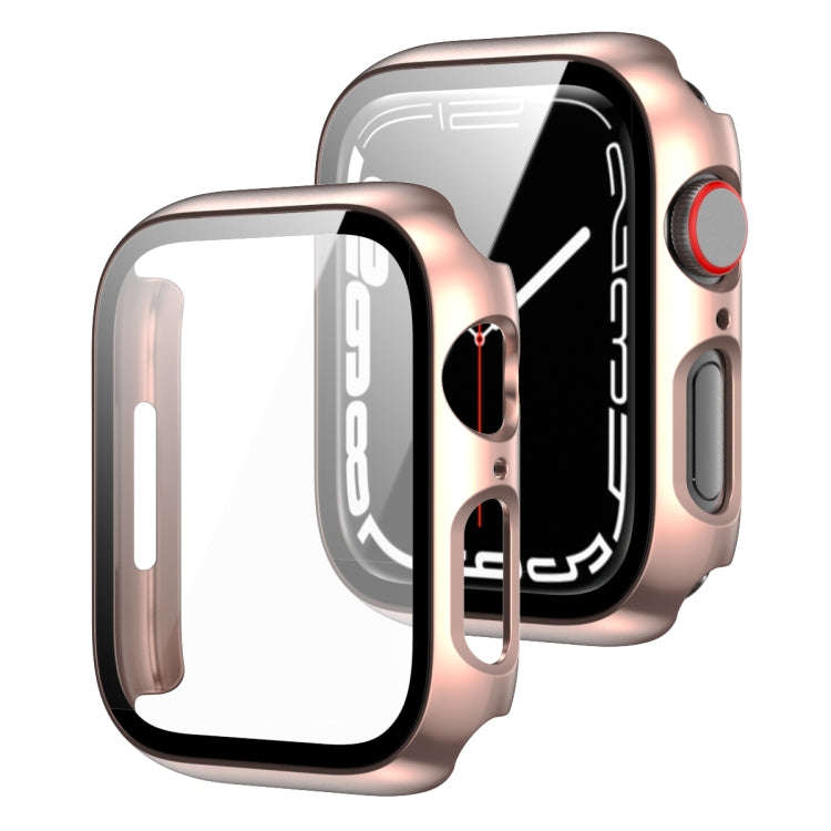 2 in 1 PC Frame + Tempered Glass Protector Case, For Apple Watch Series 9 / 8 / 7 41mm, For Apple...