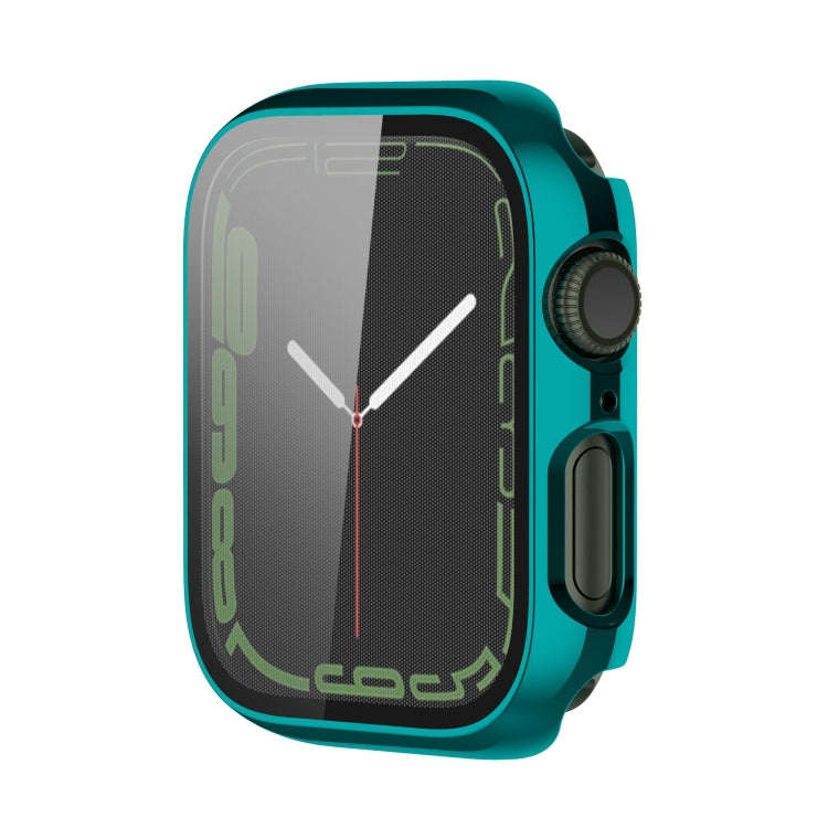 Electroplating Shockproof PC Protective Case with Tempered Glass Film, For Apple Watch Series 9 /...