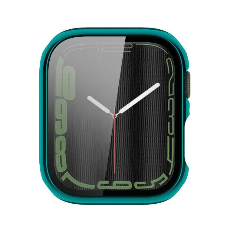 Electroplating Shockproof PC Protective Case with Tempered Glass Film, For Apple Watch Series 9 /...