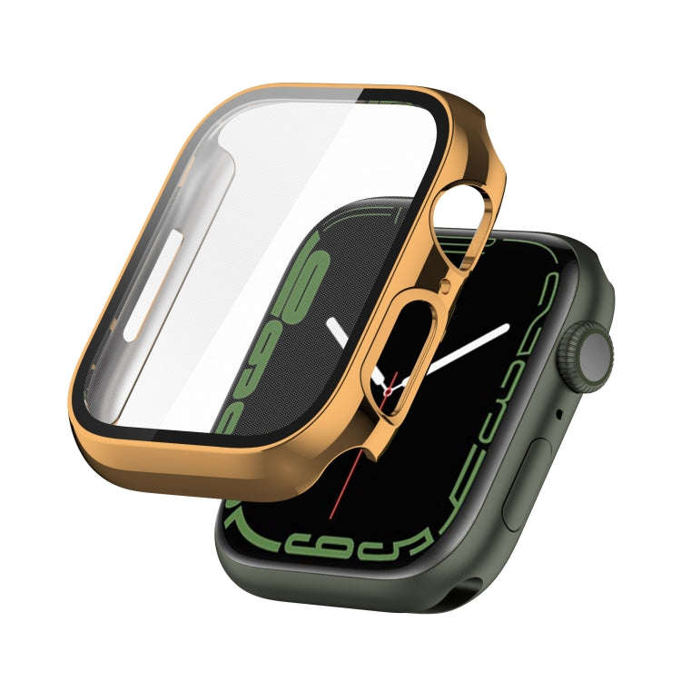 Electroplating Shockproof PC Protective Case with Tempered Glass Film, For Apple Watch Series 9 /...