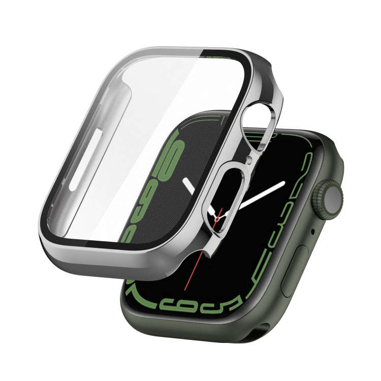 Electroplating Shockproof PC Protective Case with Tempered Glass Film, For Apple Watch Series 9 /...