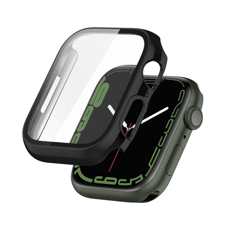 Electroplating Shockproof PC Protective Case with Tempered Glass Film, For Apple Watch Series 9 /...