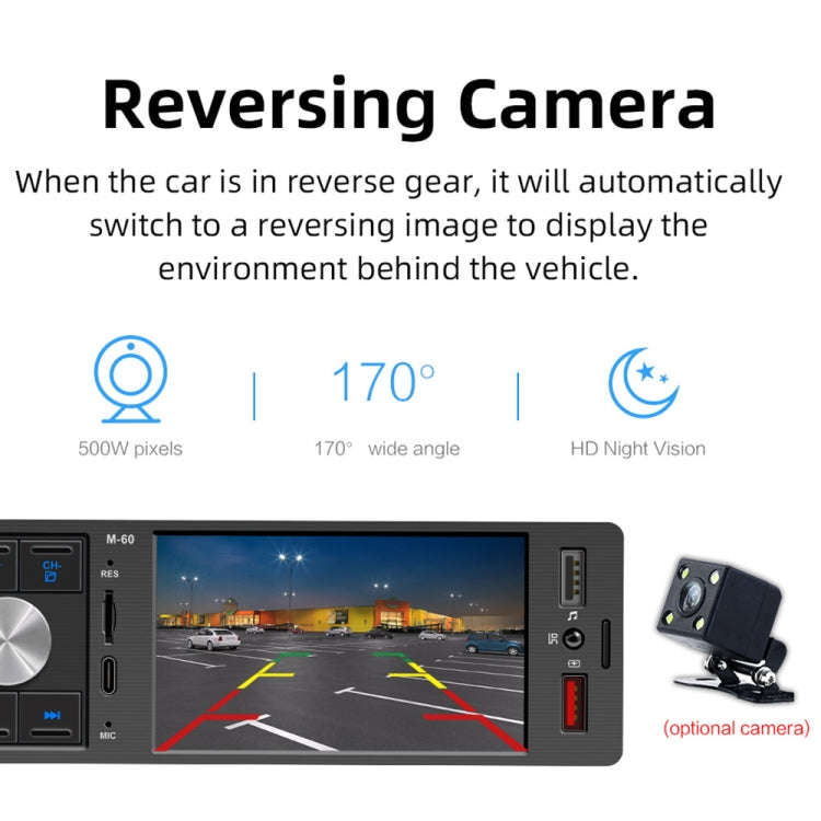 4.0 inch Touch Screen Car Radio Receiver Bluetooth MP5 Player with Remote Control, FM60