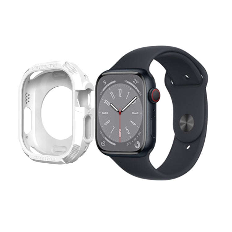 Carbon Fiber Shockproof Case For Apple Watch, Series 9 / 8 / 7 45mm