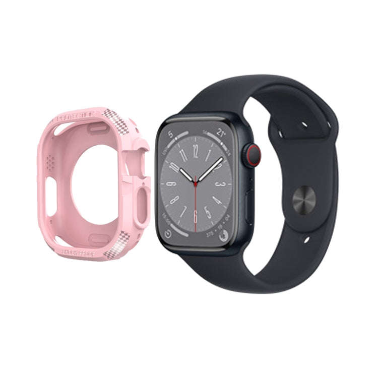 Carbon Fiber Shockproof Case For Apple Watch, Series 9 / 8 / 7 45mm