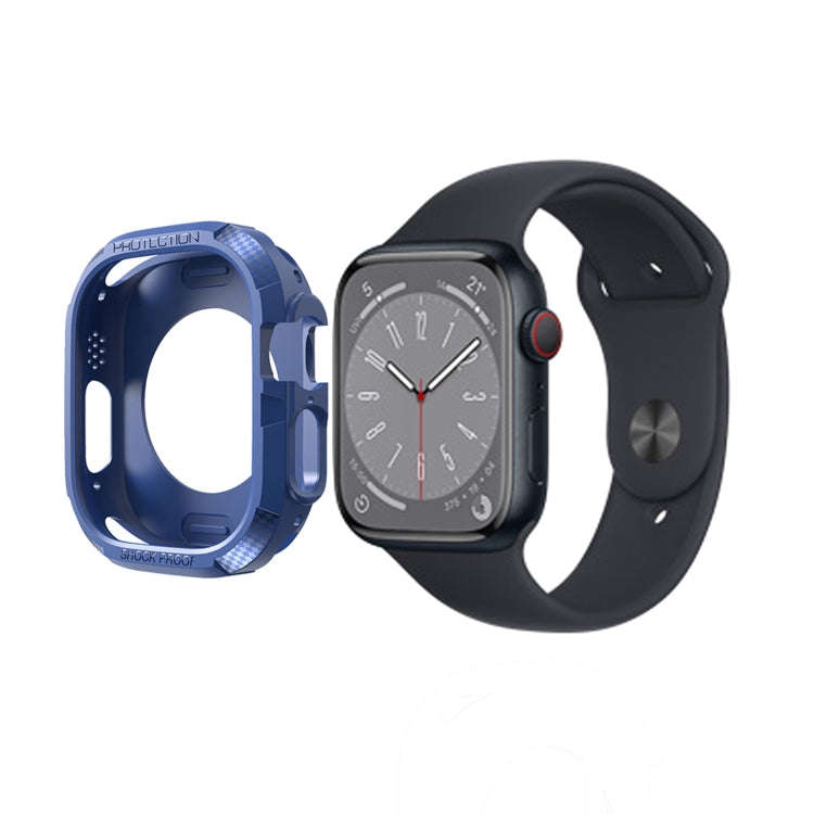 Carbon Fiber Shockproof Case For Apple Watch, Series 9 / 8 / 7 45mm