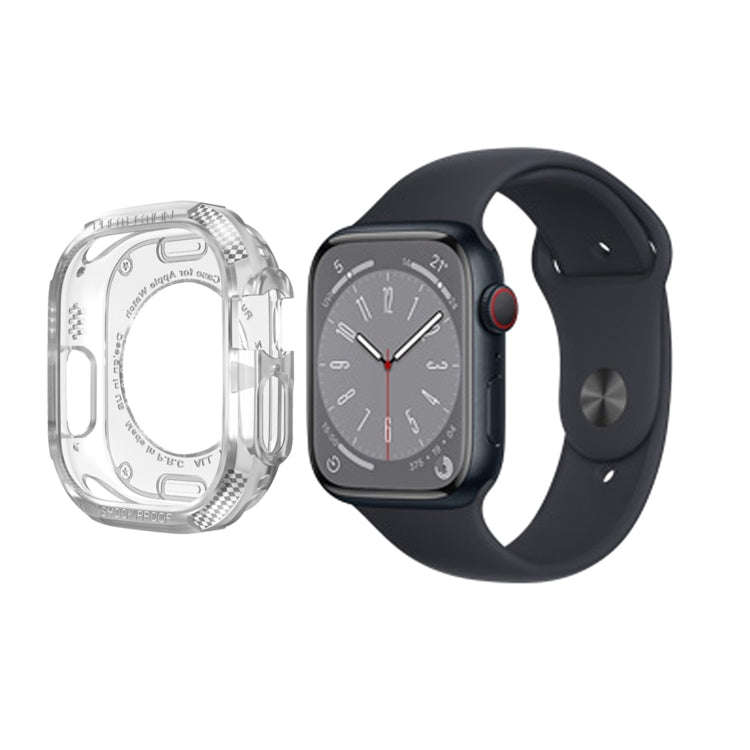 Carbon Fiber Shockproof Case For Apple Watch, Series 9 / 8 / 7 45mm