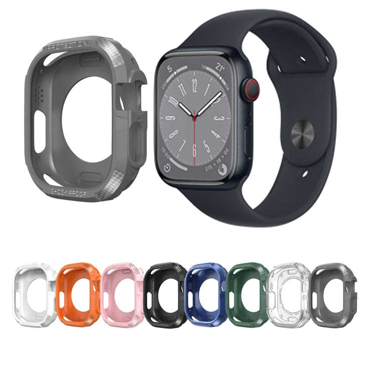 Carbon Fiber Shockproof Case For Apple Watch, Series 9 / 8 / 7 45mm