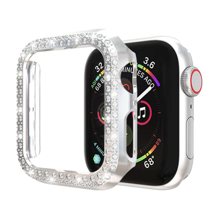Double Row Diamonds PC Protective Case, For Apple Watch Series 6 / 5 / 4 / SE 2025 / 2023 / 2022 ...