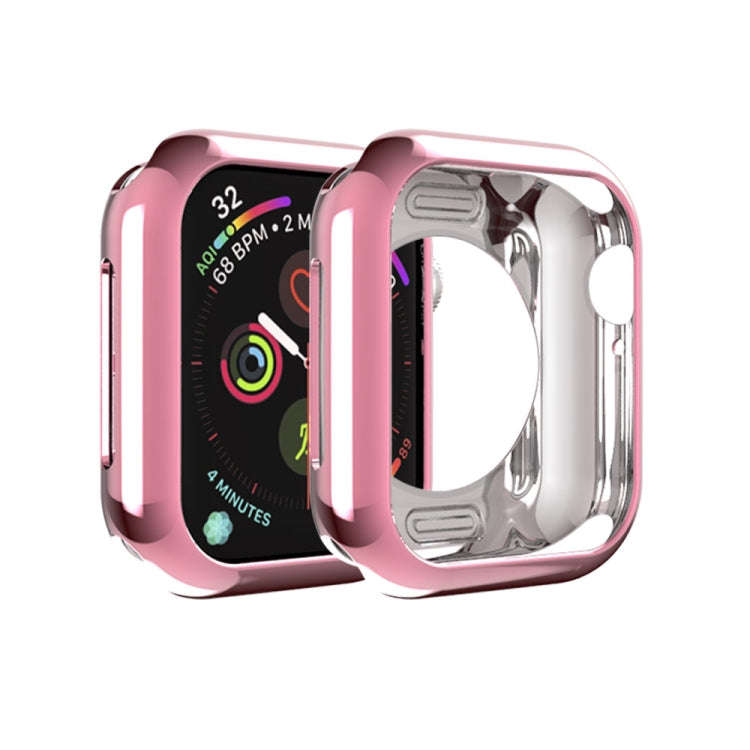 Plating TPU Round Hole Hollowing Protective Case, For Apple Watch Series 6 / 5 / 4 / SE 2025 / 20...