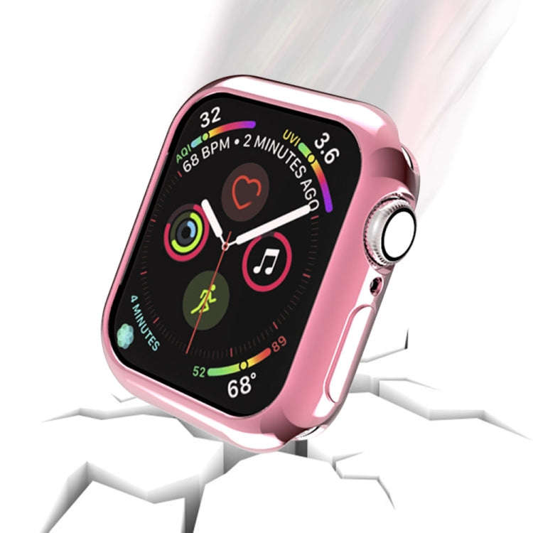 Plating TPU Round Hole Hollowing Protective Case, For Apple Watch Series 6 / 5 / 4 / SE 2025 / 20...