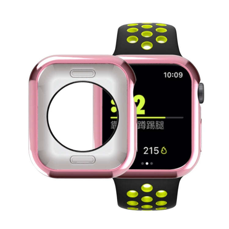 Plating TPU Round Hole Hollowing Protective Case, For Apple Watch Series 6 / 5 / 4 / SE 2025 / 20...