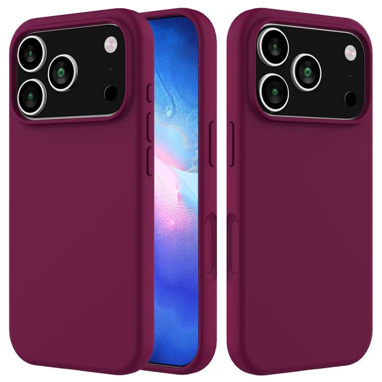 Solid Color Silicone Phone Case, For iPhone 18 Pro / 17 Pro, For iPhone 18 Pro Max / 17 Pro Max, ...