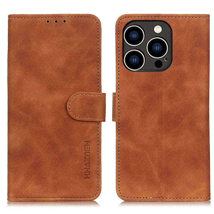 KHAZNEH Retro Texture Leather Phone Case, For iPhone 16e / 17e, For iPhone 17 Pro Max, For iPhone...
