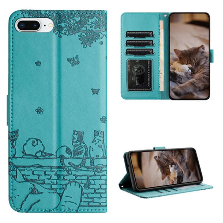 Cat Embossing Pattern Leather Phone Case with Lanyard, For iPhone 11 Pro, For iPhone XS Max, For ...