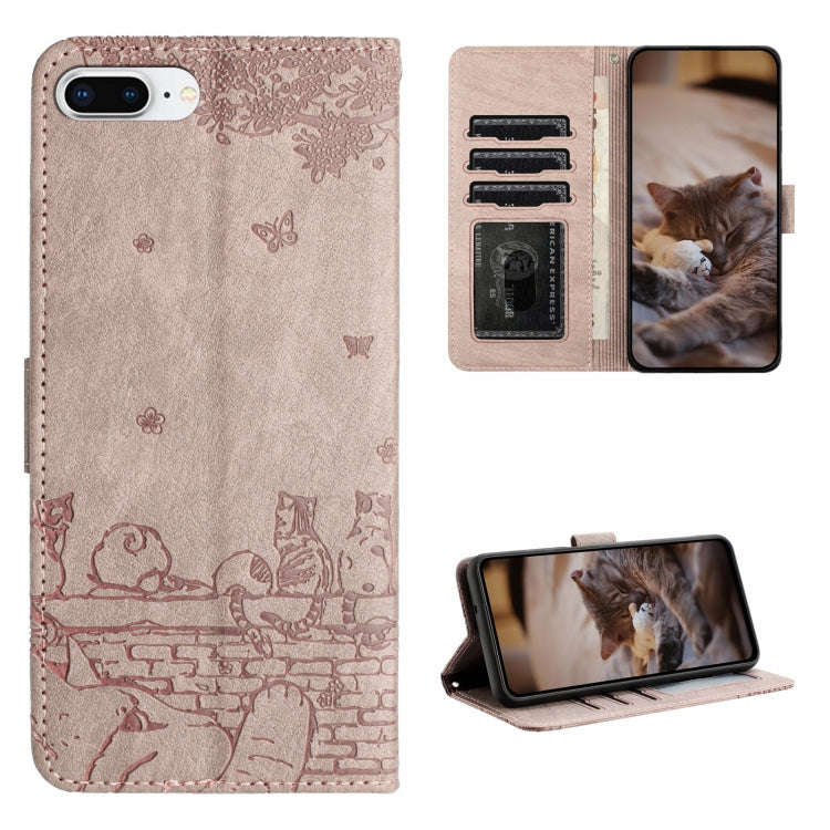 Cat Embossing Pattern Leather Phone Case with Lanyard, For iPhone 11 Pro, For iPhone XS Max, For ...