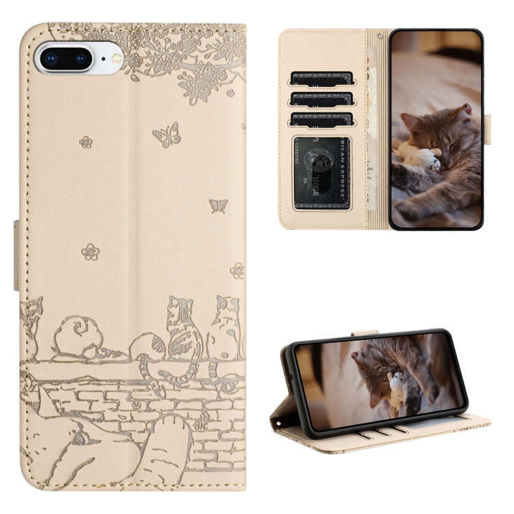 Cat Embossing Pattern Leather Phone Case with Lanyard, For iPhone 11 Pro, For iPhone XS Max, For ...