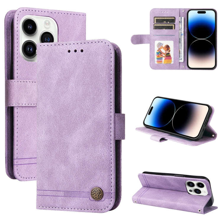 Skin Feel Life Tree Leather Phone Case, For iPhone 15 Pro Max, For iPhone 15 Pro, For iPhone 15 P...