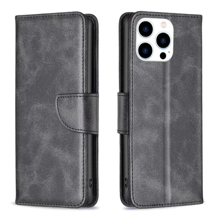 Lambskin Texture Pure Color Flip Leather Phone Case, For iPhone 15 Pro Max, For iPhone 15 Pro, Fo...