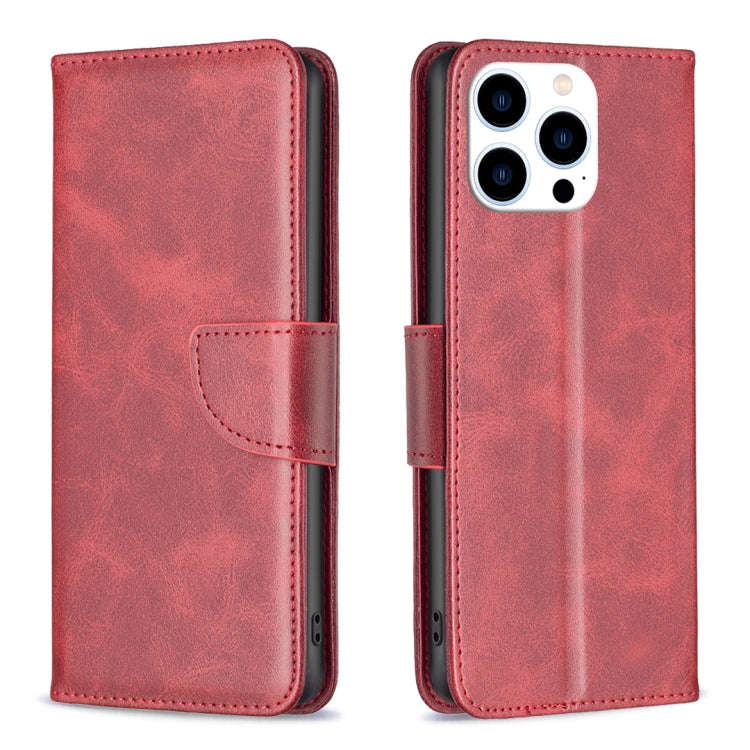 Lambskin Texture Pure Color Flip Leather Phone Case, For iPhone 15 Pro Max, For iPhone 15 Pro, Fo...