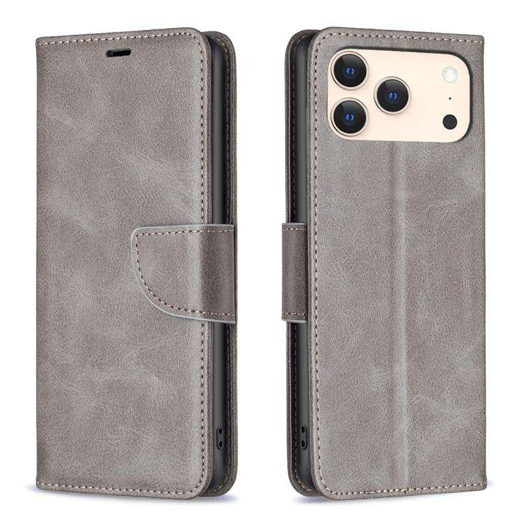 Lambskin Texture Pure Color Flip Leather Phone Case, For iPhone 18 Pro/17 Pro, For iPhone 18 Pro ...
