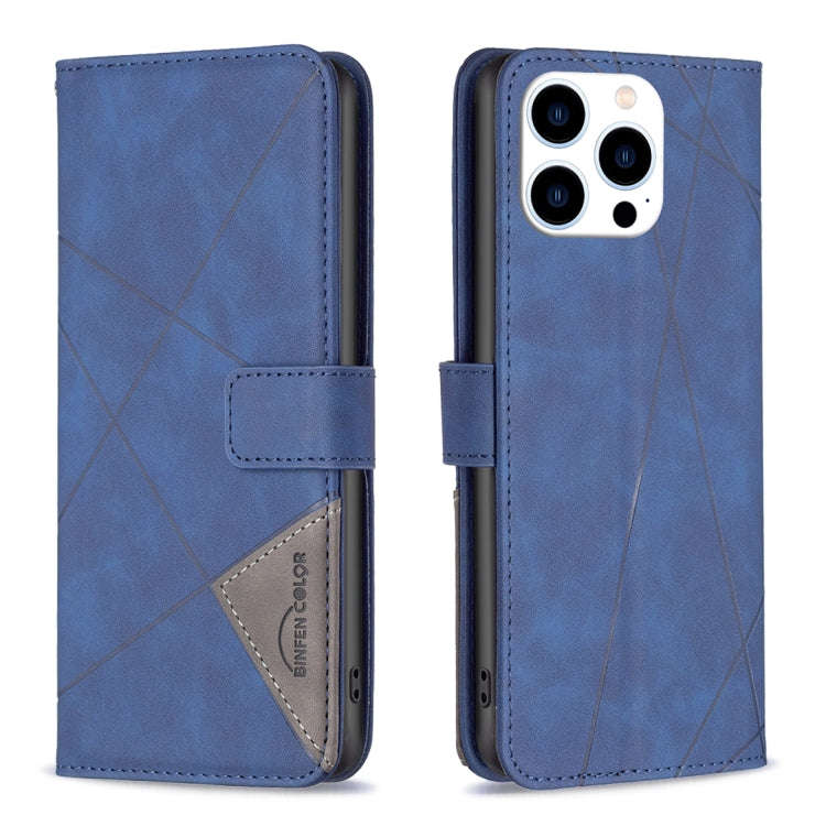 Magnetic Buckle Rhombus Texture Leather Phone Case, For iPhone 15 Pro Max, For iPhone 15 Pro, For...