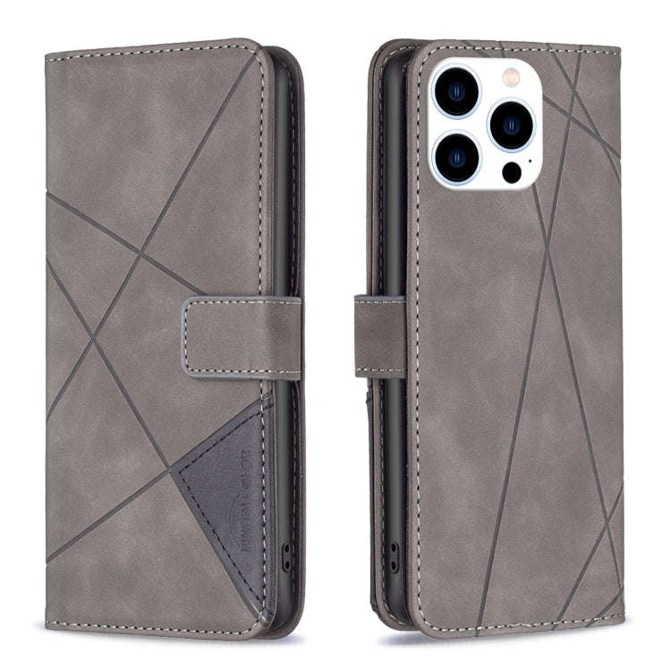 Magnetic Buckle Rhombus Texture Leather Phone Case, For iPhone 15 Pro Max, For iPhone 15 Pro, For...