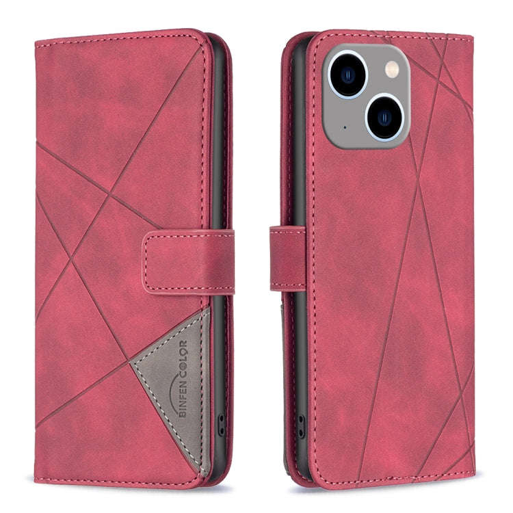 Magnetic Buckle Rhombus Texture Leather Phone Case, For iPhone 15 Pro Max, For iPhone 15 Pro, For...
