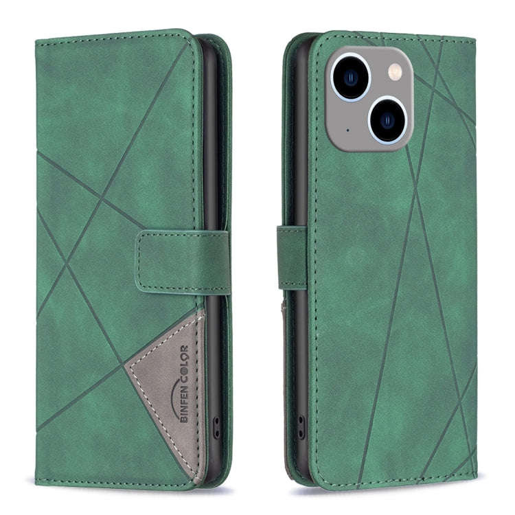 Magnetic Buckle Rhombus Texture Leather Phone Case, For iPhone 15 Pro Max, For iPhone 15 Pro, For...