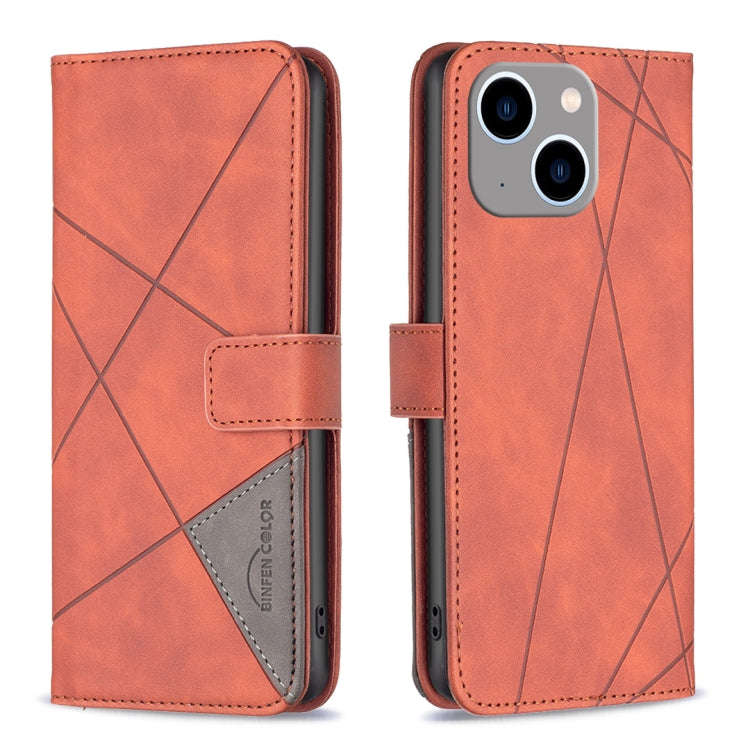Magnetic Buckle Rhombus Texture Leather Phone Case, For iPhone 15 Pro Max, For iPhone 15 Pro, For...