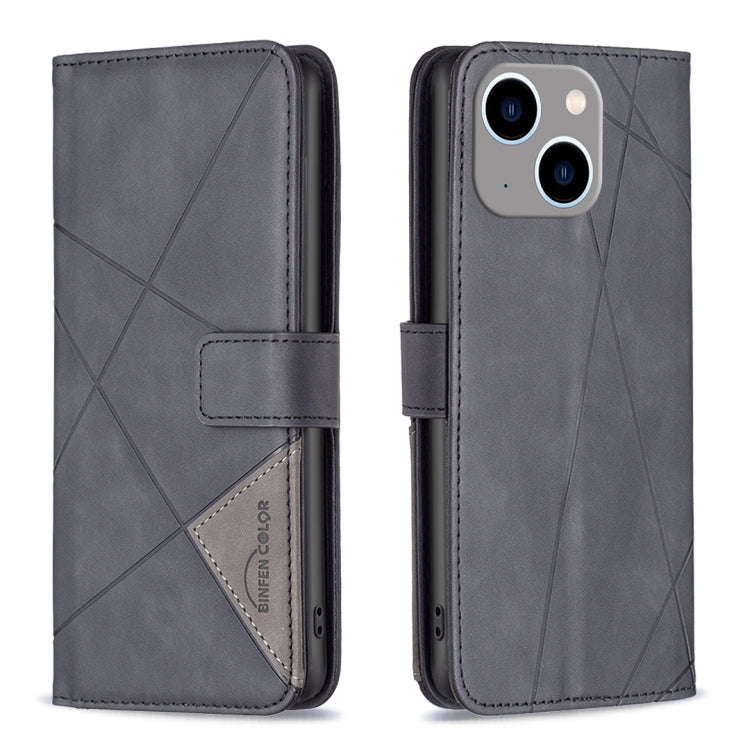 Magnetic Buckle Rhombus Texture Leather Phone Case, For iPhone 15 Pro Max, For iPhone 15 Pro, For...