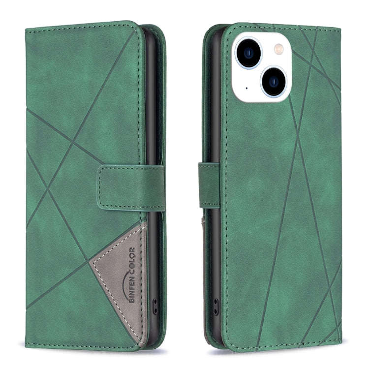 Magnetic Buckle Rhombus Texture Leather Phone Case, For iPhone 15 Pro Max, For iPhone 15 Pro, For...