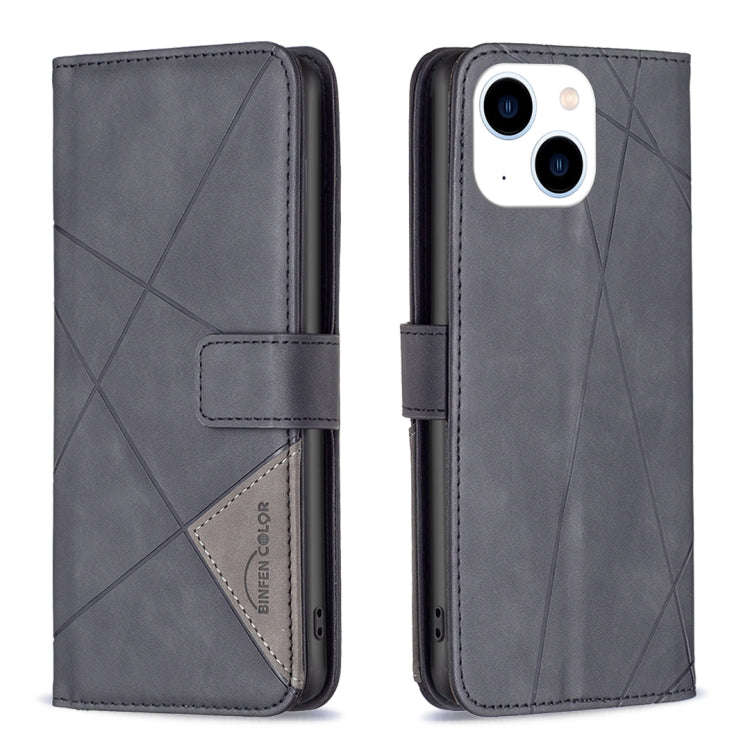 Magnetic Buckle Rhombus Texture Leather Phone Case, For iPhone 15 Pro Max, For iPhone 15 Pro, For...