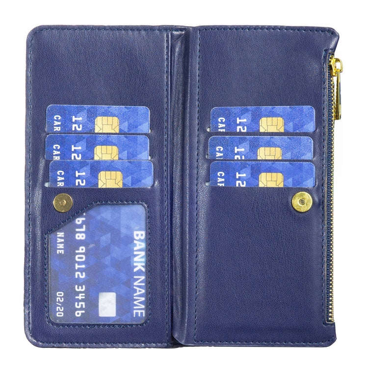 Diamond Lattice Zipper Wallet Leather Flip Phone Case, For iPhone 15 Pro Max, For iPhone 15 Pro, ...