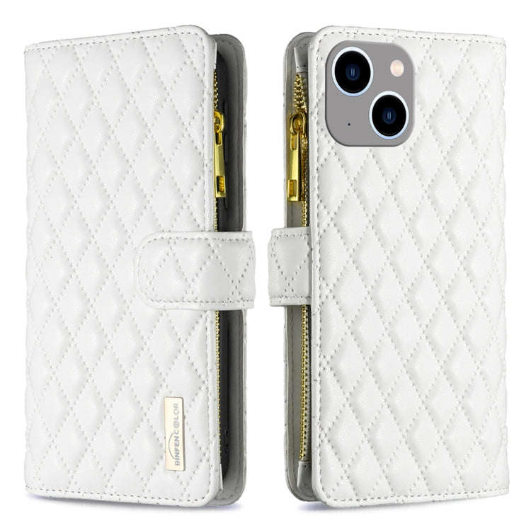 Diamond Lattice Zipper Wallet Leather Flip Phone Case, For iPhone 15 Pro Max, For iPhone 15 Pro, ...