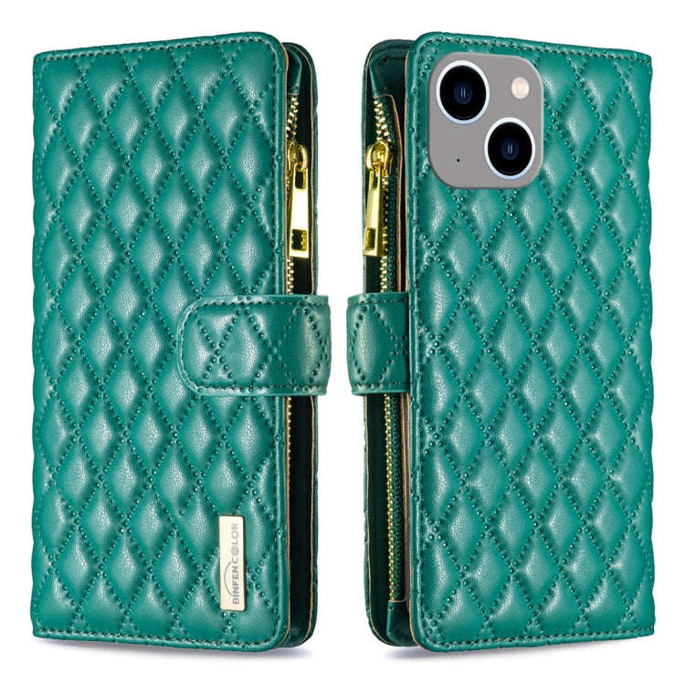 Diamond Lattice Zipper Wallet Leather Flip Phone Case, For iPhone 15 Pro Max, For iPhone 15 Pro, ...