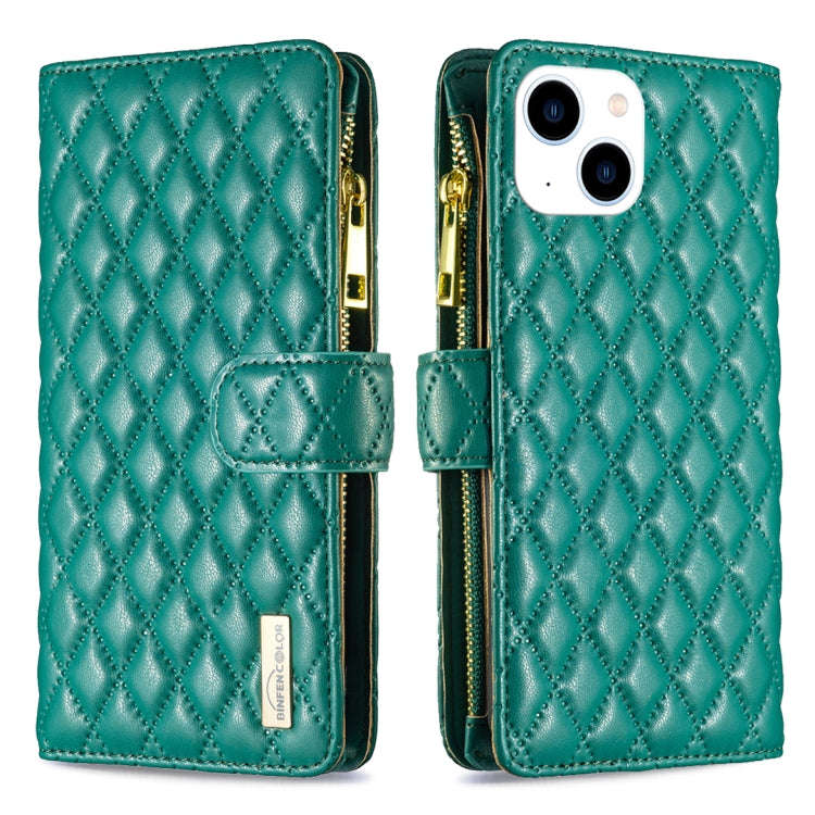 Diamond Lattice Zipper Wallet Leather Flip Phone Case, For iPhone 15 Pro Max, For iPhone 15 Pro, ...